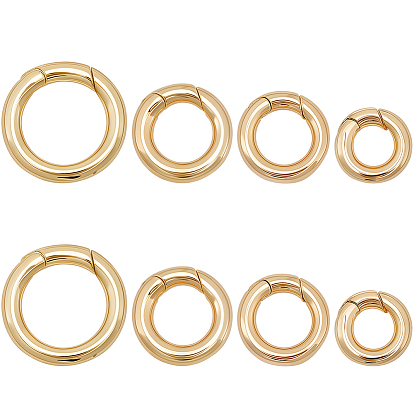 80шт 4 стили латунные пружинные затворные кольца, без никеля , кольцо
