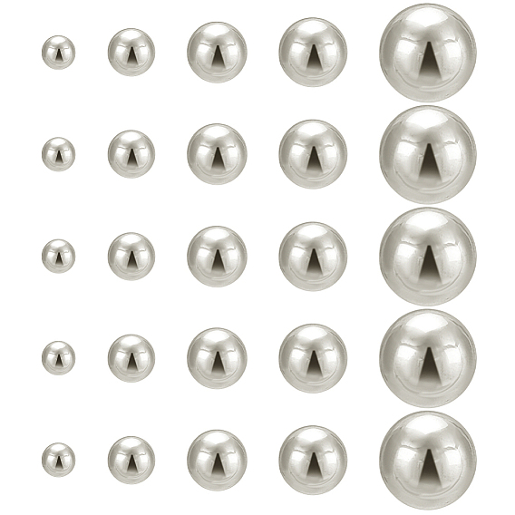 2720шт 5 стили бусины из АБС-пластика, нет отверстий / незавершенного, круглые