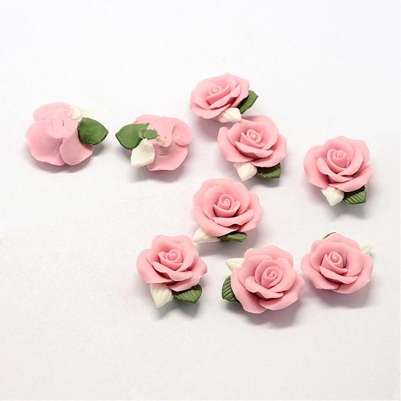 Handmade Porcelain Cabochons, China Clay Beads, Flower