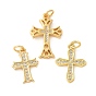 Латунные микро проложить кубического циркония подвески, без кадмия, без никеля и без свинца, крест прелести, с целью перехода в кольце
