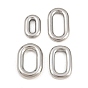 304 нержавеющей стали связывающий кольца, прямоугольник овальный, без потускнения