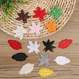 Leaf Shape Computerized Embroidery Cloth Iron on/Sew on Patches, Costume Accessories, Appliques