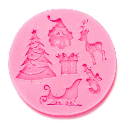 Christmas Theme Fondant Molds, Food Grade Silicone Molds, For DIY Cake Decoration, Chocolate, Candy, UV Resin & Epoxy Resin Craft Making, Mixed Shapes