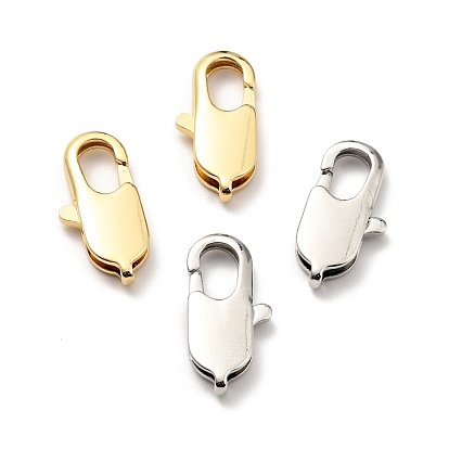 Brass Lobster Claw Clasps, Cadmium Free & Lead Free, Oval
