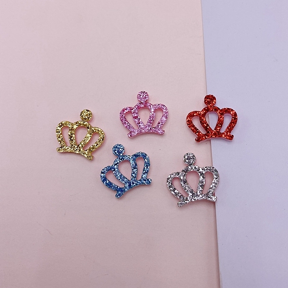 Sequins Crown PVC Cabochons, for Hair Accessories