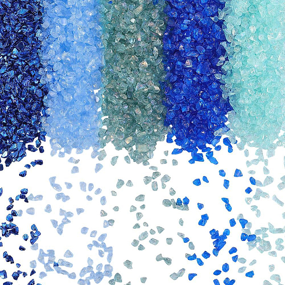 300g 5 цвета гальванических стеклянных шариков, без отверстия , аксессуары для украшения ногтей для женщин