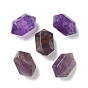 Бусины-пули из натурального аметиста с двумя концами и острыми краями