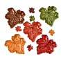 Непрозрачные кабошоны из смолы, кленового листа