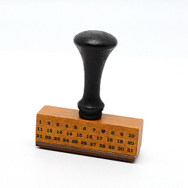 Wooden Hand Stamps, with Rubber, Rectangle