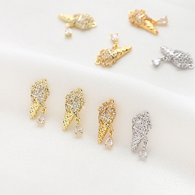 Латунные микро проложить кубического циркония подвески, мороженое прелести