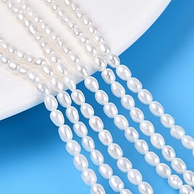 Нити из натурального культивированного пресноводного жемчуга, рис