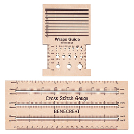 Набор деревянных вязальных измерительных инструментов, руководство по оберткам и калибр для вышивки крестом