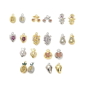 Латунные микро проложить кубического циркония подвески, фруктовые прелести, стойки покрытие, долговечный, без свинца и без кадмия