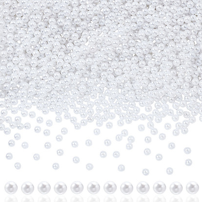 Абс пластиковые жемчужные бисера, без отверстия , круглые