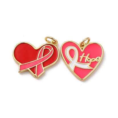 Латунь эмаль подвески, шарма сердца, стойки покрытие, без свинца и без кадмия, долговечный, реальный 18 k позолоченный