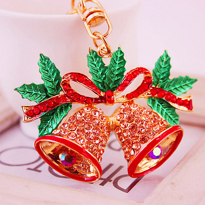 Christmas Jingle Bell Keychain Metal Pendant for Fashion Accessories