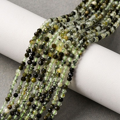 Природные пренит нитей бисера, граненые, круглые