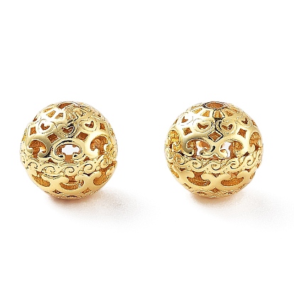 Стойки обшивки латунные бусины, без кадмия и без свинца, полые круглые с сердцем