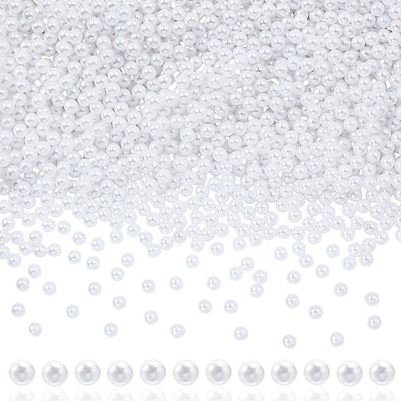 Абс пластиковые жемчужные бисера, без отверстия , круглые