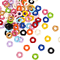 200Pcs 2 Styles Opaque Acrylic European Beads Beads, Large Hole Beads, Wave
