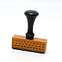 Wooden Hand Stamps, with Rubber, Rectangle