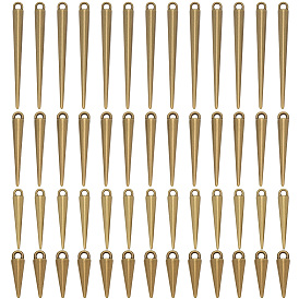 80Pcs 4 Styles Tibetan Style Alloy Pendants, Cone Charms