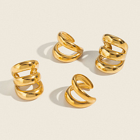 304 Stainless Steel Cuff Earrings for Women