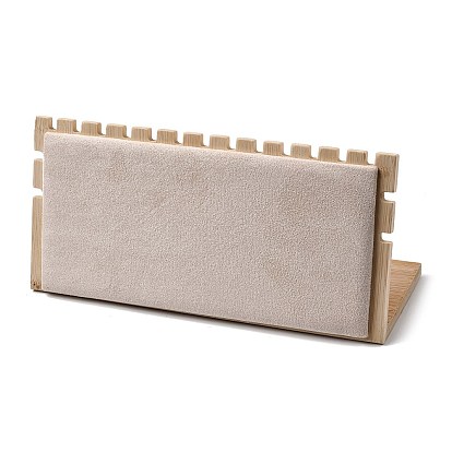 Бамбуковая подставка для ожерелья, L-образный длинный стенд, прямоугольные