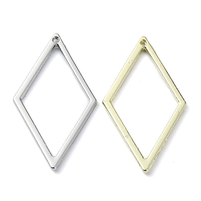 Rack Plating Alloy Pendants, Rhombus