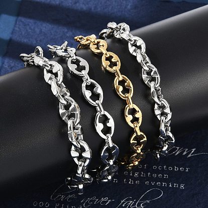 304 браслеты-цепочки с овальными звеньями из нержавеющей стали для женщин и мужчин