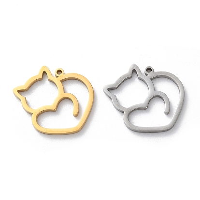 304 подвески из нержавеющей стали, лазерная резка, кошачье очарование