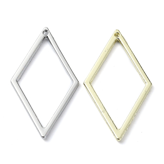 Rack Plating Alloy Pendants, Rhombus
