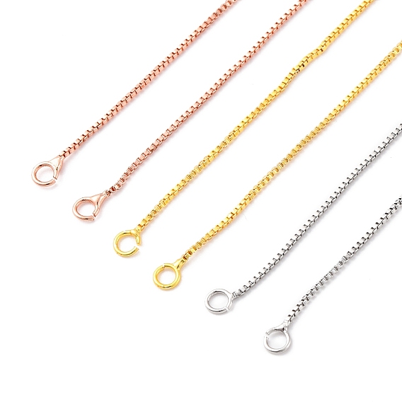 1мм латунная цепочка для изготовления ожерелий, с 304 из нержавеющей стали омара застежками, без свинца и без кадмия, долговечный, стойки покрытие