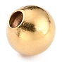 Brass Spacer Beads, Long-Lasting Plated, Round
