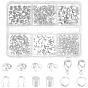 DIY-Befund-Kits, einschließlich Messingdraht-Schutzperlen, Abstandshalterperlen, Perlenspitzen-Knotenabdeckungen, Messing-Quetschperlenabdeckungen, Biegeringe und Karabinerverschlüsse