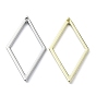 Rack Plating Alloy Pendants, Rhombus