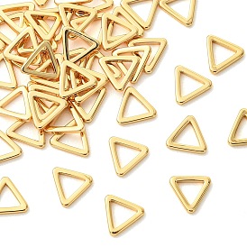 SHEGRACE Brass Link Rings, Triangle, Cadmium Free & Lead Free & Nickel Free