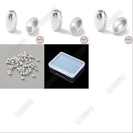 30pcs 3 styles 925 perles en argent sterling, riz
