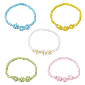 Glass Seed Stretch Bracelets, Jwewly for Women, Flower