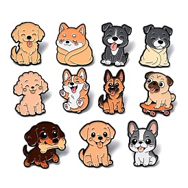 Булавки с эмалью для собак, булавки для лацканов из сплава для одежды рюкзака