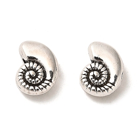 Perles en alliage de style tibétain, sans cadmium et sans plomb, forme coquille
