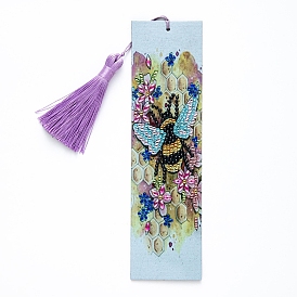 Bee Pattern DIY Diamond Painting Bookmark with Tassel Pendants Kits