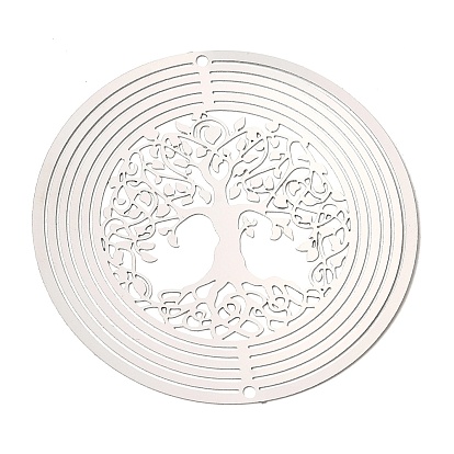 Древо жизни 201 нержавеющая сталь 3 вращающийся подвесной ветряной вертушка, для украшения сада внутри и снаружи помещения, не тускнеет