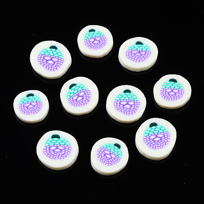 Handmade Polymer Clay Cabochons, Polymer Clay Slices for Resin Crafts & DIY Projects, Flat Round
