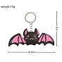 Cute Pink Bat Keychain with Plush for Halloween Decoration and Couple Gift