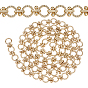 Zinc Alloy Textured Round Ring Link Bag Chains, Purse Making Accessories
