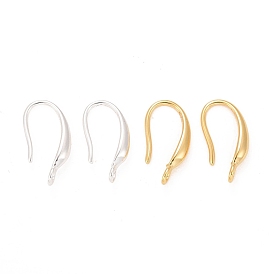 Rack Plating Eco-friendly Brass Earring Hooks, with Vertical Loop, Lead Free & Cadmium Free