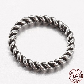 925 anillos redondos de plata esterlina de Tailandia, anillos de salto soldados, Anillos de salto cerrado