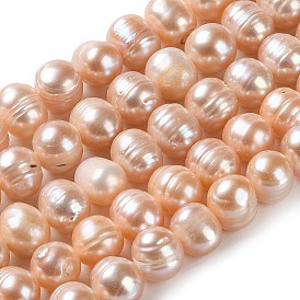 Natural Cultured Freshwater Pearl Beads Strands, Potato, Grade A++