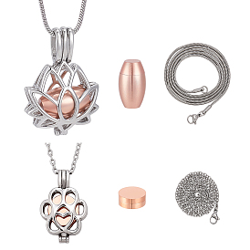 2 шт. 2 стили подвеска из нержавеющей стали урна для пепла ожерелья, цвет нержавеющей стали